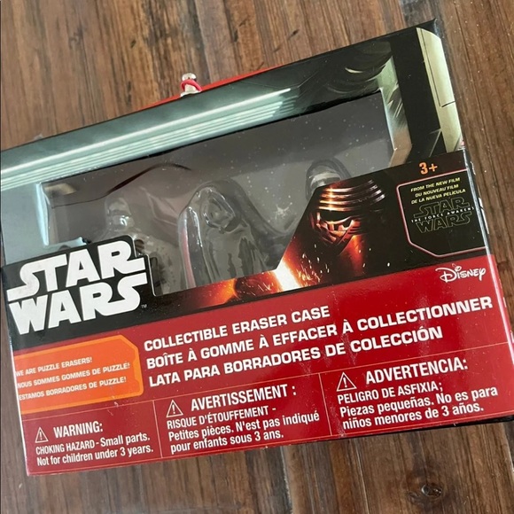 Star Wars Force Awakens Kylo Ren Phasma Stormtrooper Collectible Eraser Tin NEW - Picture 2 of 5